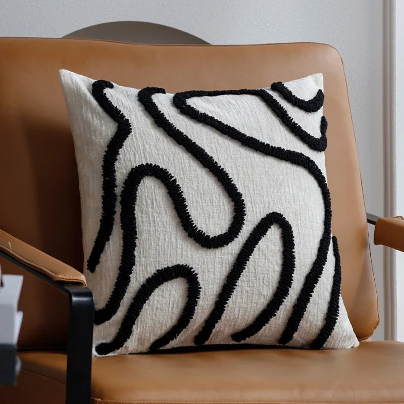 A&L °02 Decorative Cushion Cover – Tufted Swirl Texture