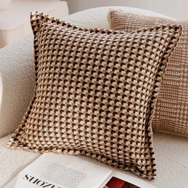 A&L °13 Textured Cushion Cover – Modern Decorative Geometric Pattern
