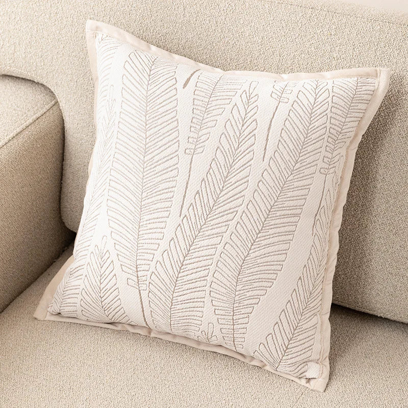 A&L °30 Decorative Scatter Cushion Cover – Leaf Textured Sofa Cushion